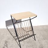 Scoubidou side table 1960 vintage saddle or end table