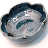 Spanish cup in midnight blue ceramic spotted with black by Ignacio Buxo