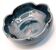 Spanish cup in midnight blue ceramic spotted with black by Ignacio Buxo