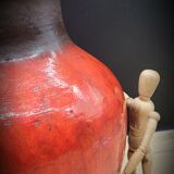 Red ceramic vase