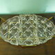 Aperitif servant, sauce, with 3 glass ravines and gold metal support - Design - 60s