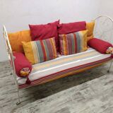 Antique bench / old wrought iron bed