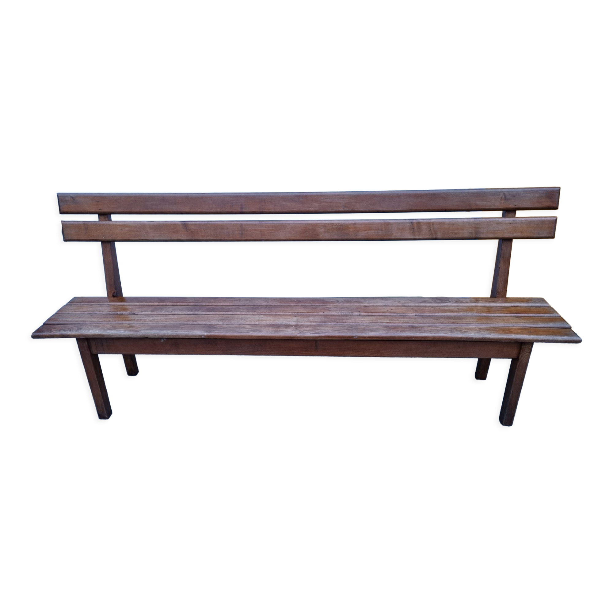 Exotic solid wood church pew 1970