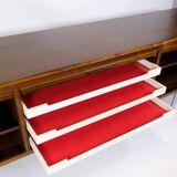 Sideboard Made In Rosewood With Shelves & Drawers From 1960s