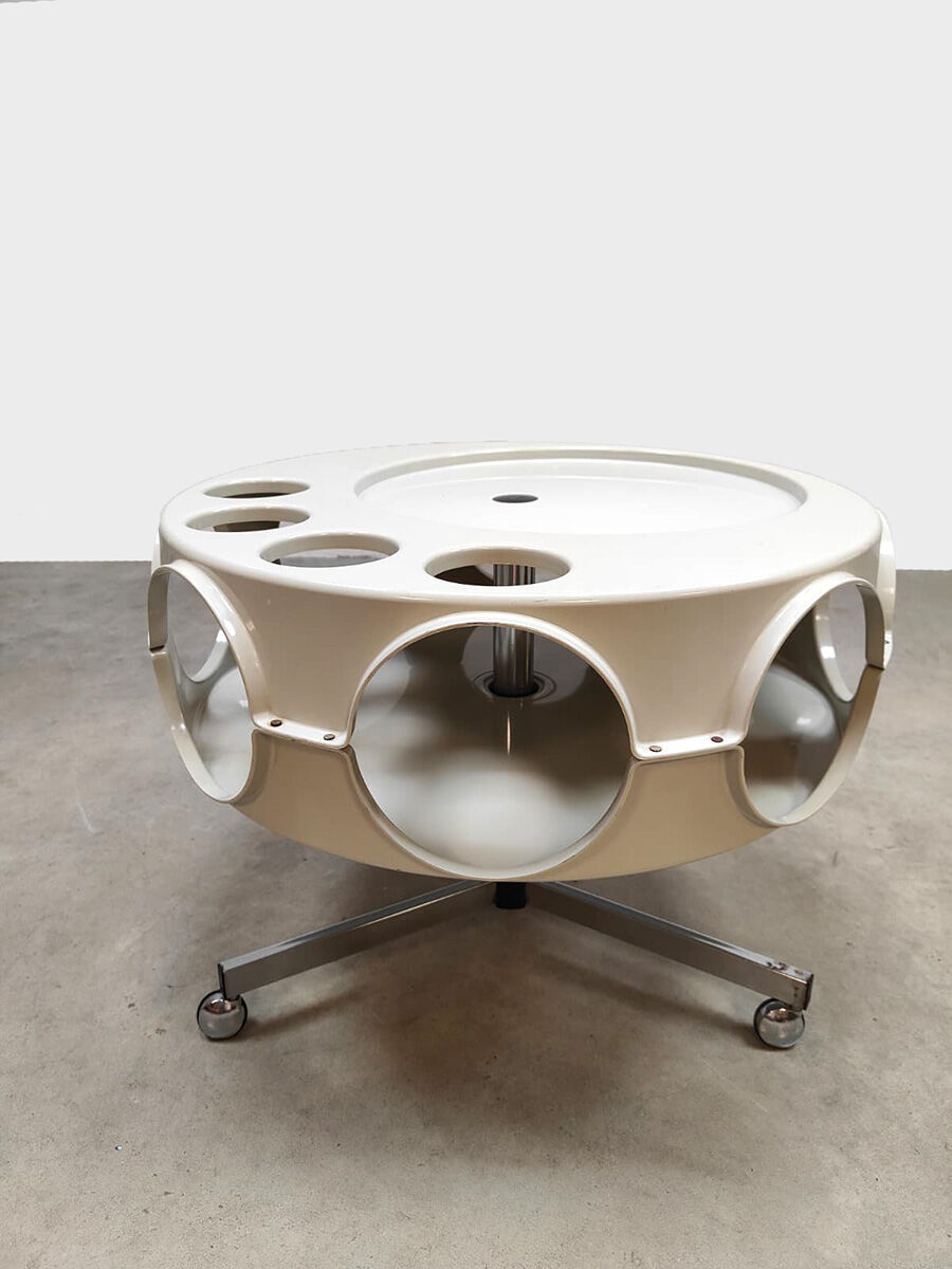 Table basse trolley Rotobar Space Age Curver