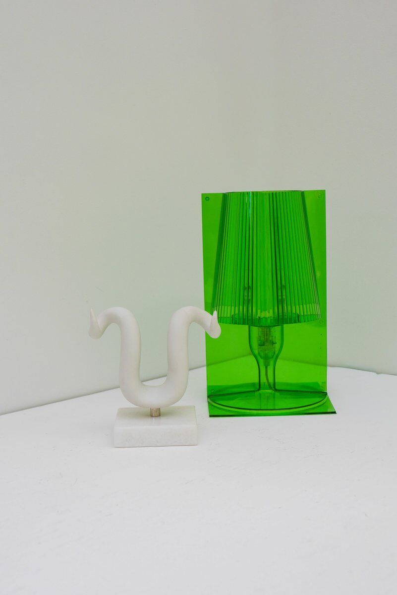 Lampe de table en polycarbonate transparent vert par Ferruccio Laviani pour Kartell, 2003.