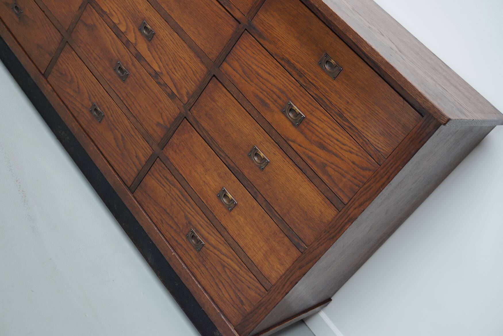 Large Art Deco Dutch Oak Apothecary / Filing Cabinet or Sideboard, 1930s