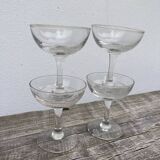 4 blown glasses / antique cups