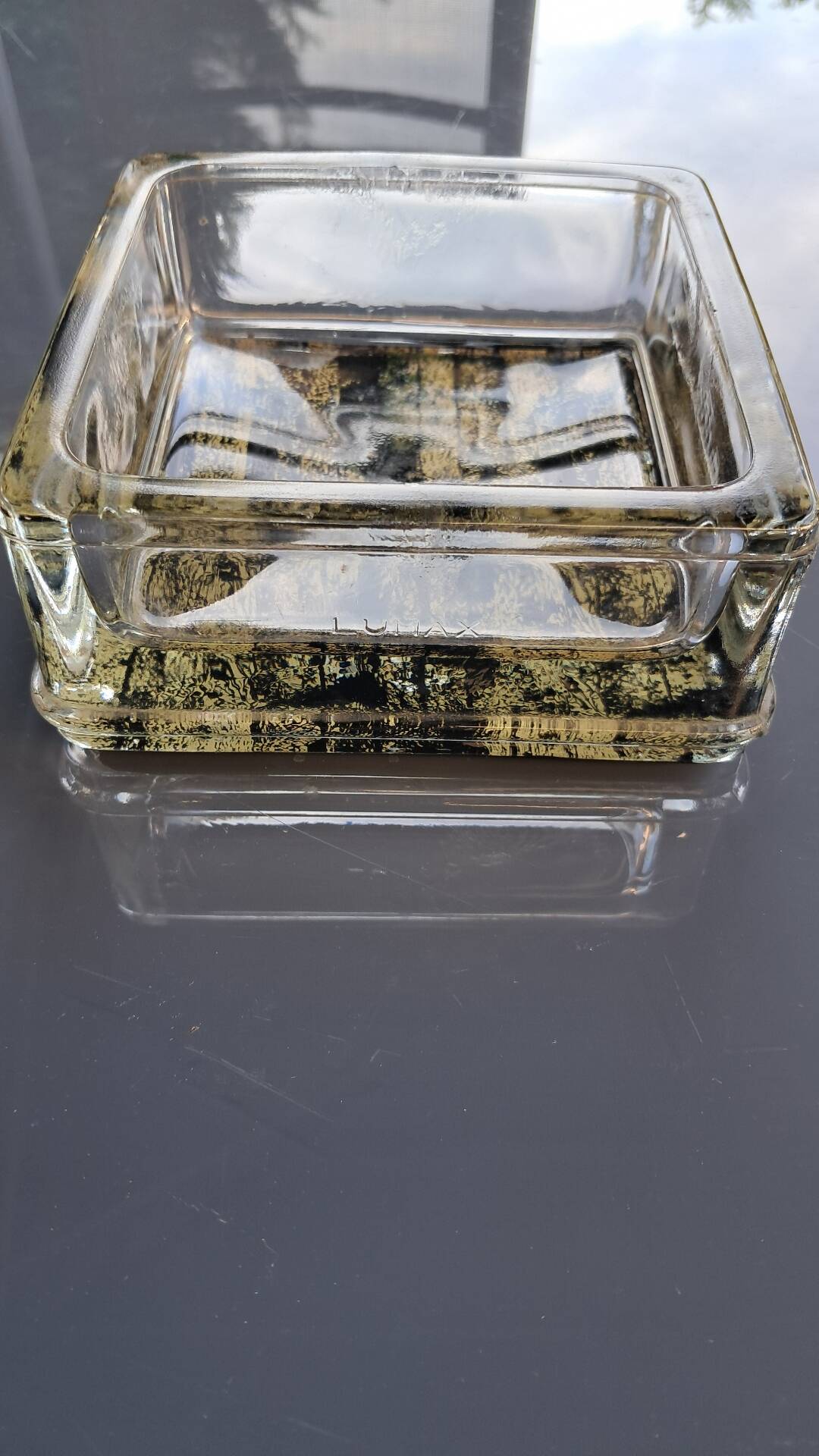 Vintage ashtray / pocket tray lumax – modernist design 12x12 cm