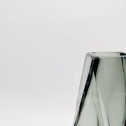 XXL Murano Sommerso Vase Alessandro Mandruzzato 27cm Grey Smoke