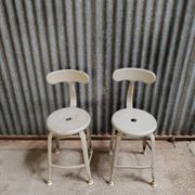 Paire chaises hautes Nicole Vintage - Tabouret d'atelier