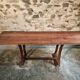 Vintage industrial table – Iron base and solid wood top (201 cm)