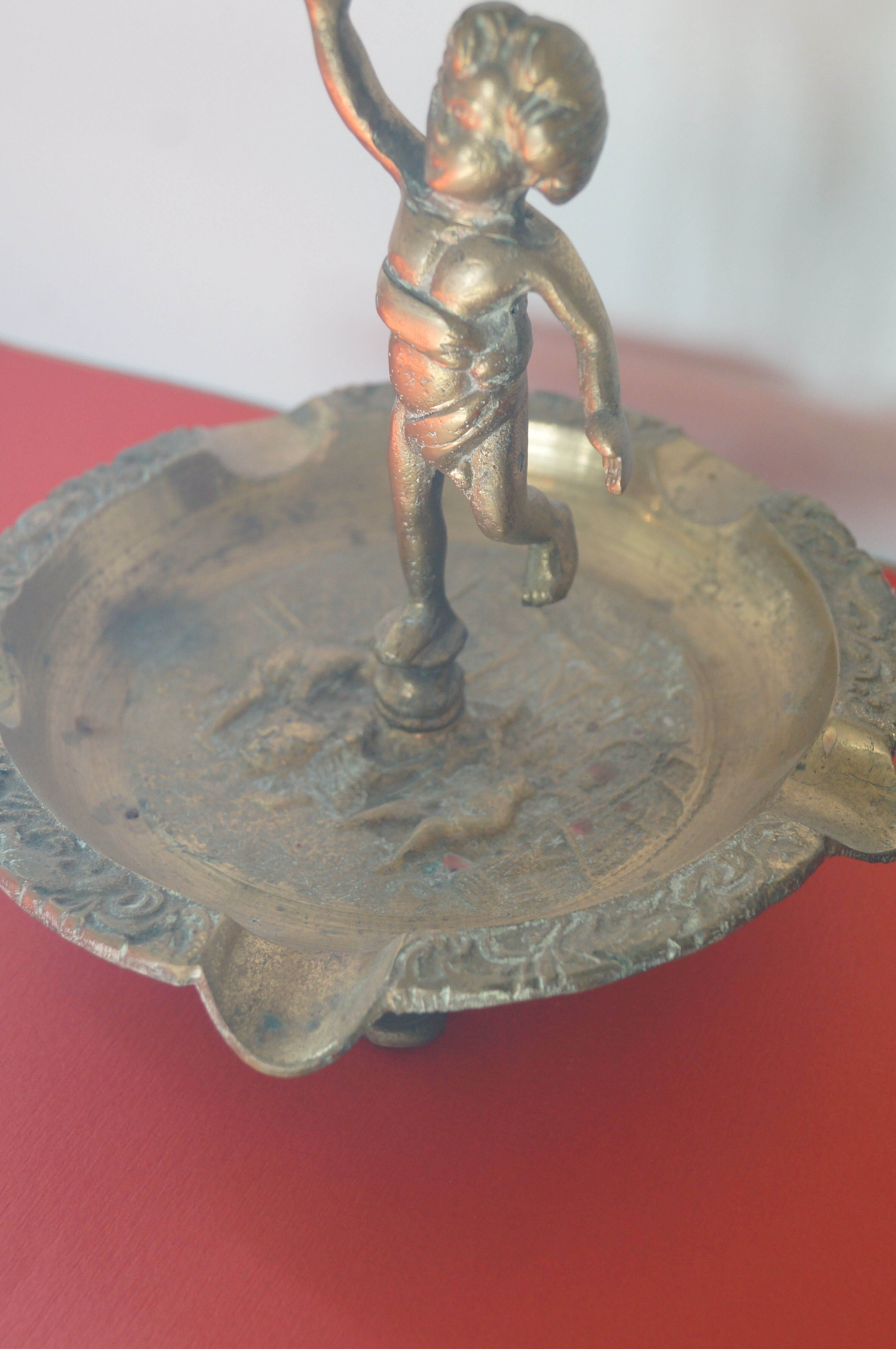 Brass angel candle holder