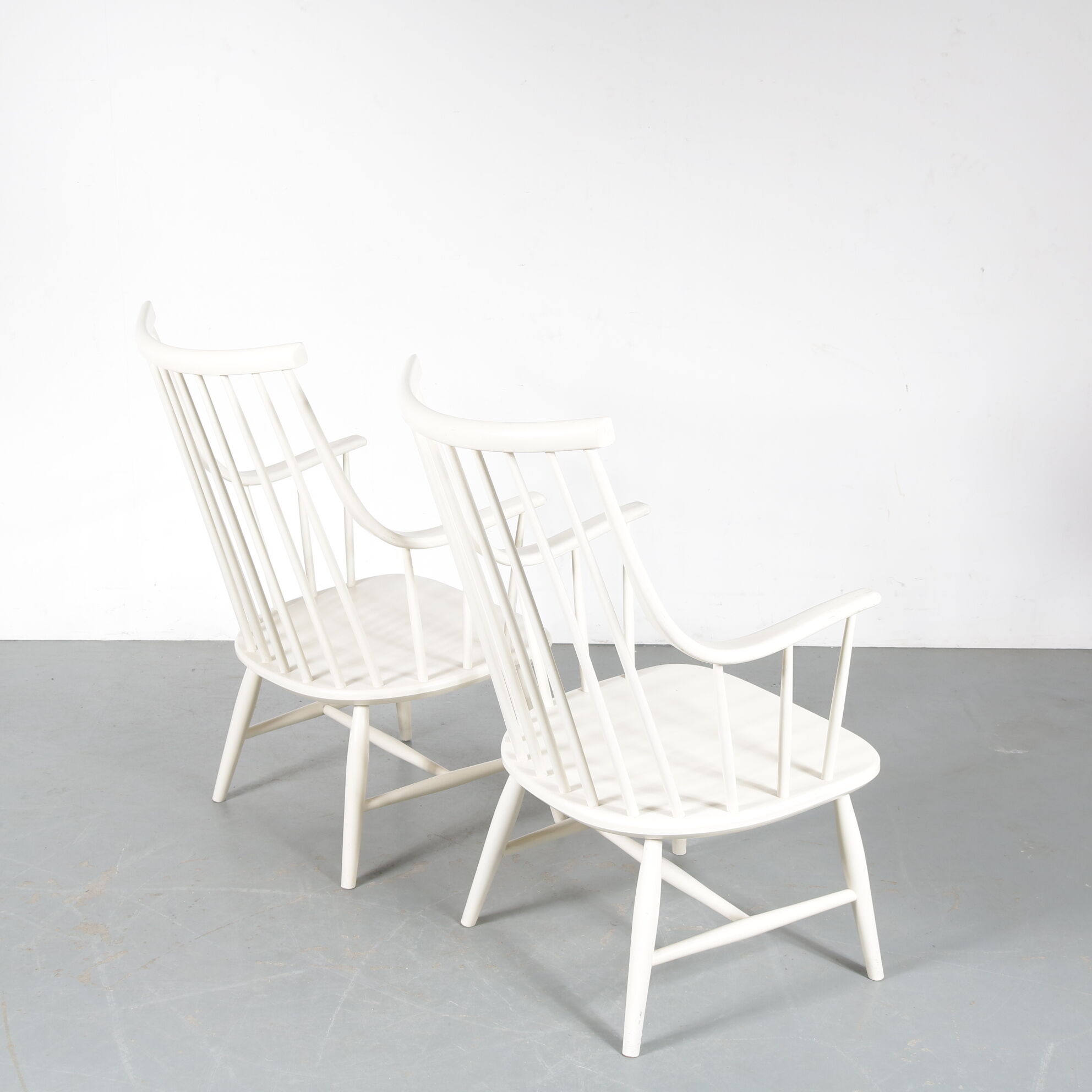 Paire de fauteuils par Lena Larsson fabriqué par Nesto en Suède 1950