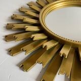 Miroir soleil doré n°2 style vintage