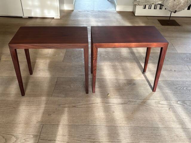 2 rosewood bedside tables by Severin Hansen - Denmark 1960s