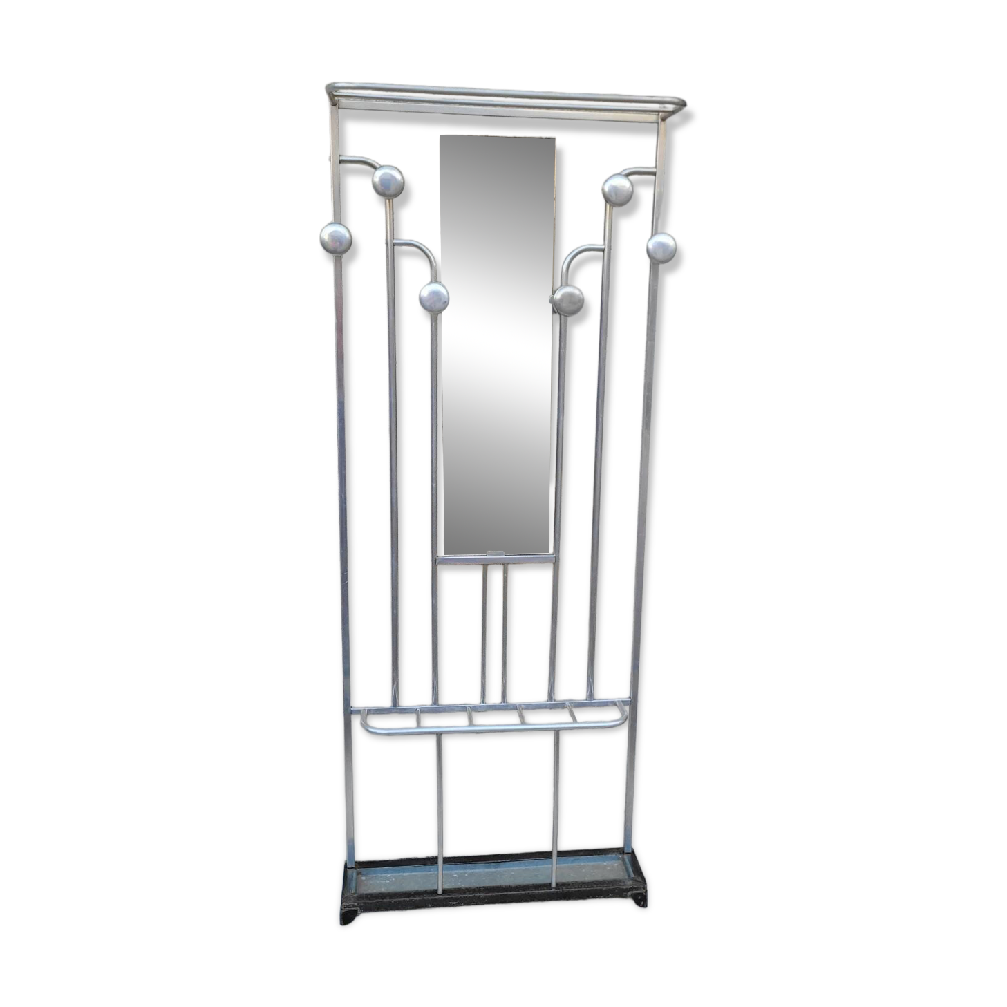 Industrial Wardrobe in Aluminium & Cast Iron – "SNCF" Style – 1950