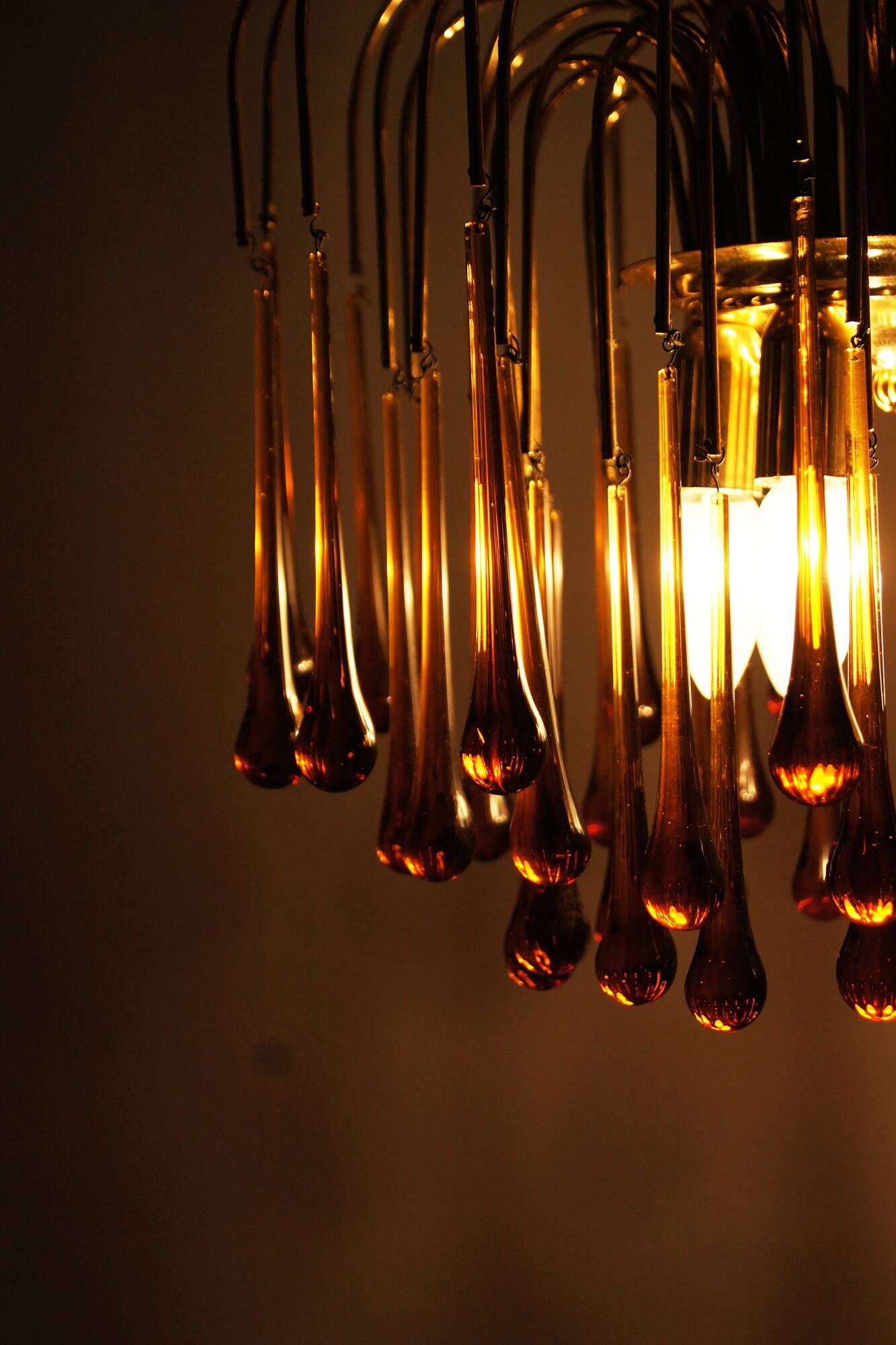 Mid-Century Murano Teardrop Chandelier