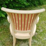 Pair of vintage antique Directoire style armchairs