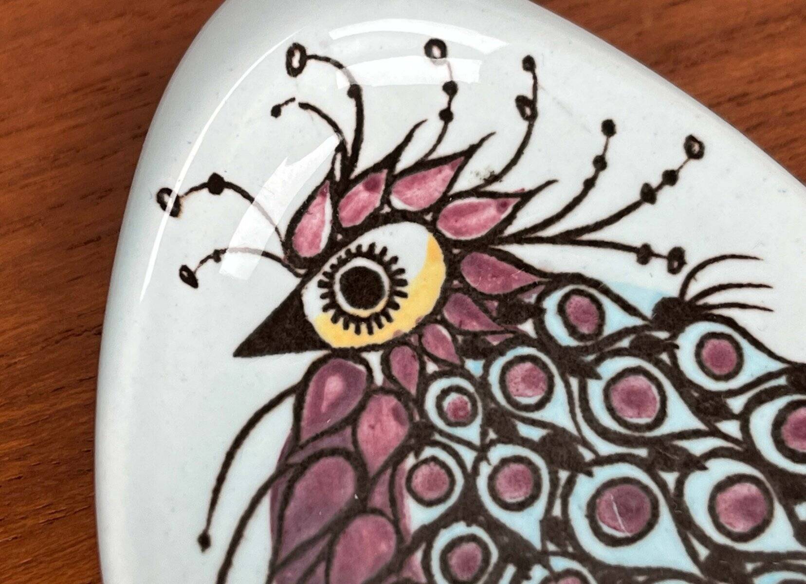 Small oyster or Danish sauce plates from the mid-century by Beth Breyen for Royal Copenhagen, set of 4.