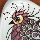 Small oyster or Danish sauce plates from the mid-century by Beth Breyen for Royal Copenhagen, set of 4.