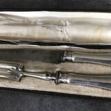 Carving cutlery set for leg of lamb, félix frères silverware