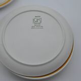 Old service 5 plates sarreguemines model roseline collection art table