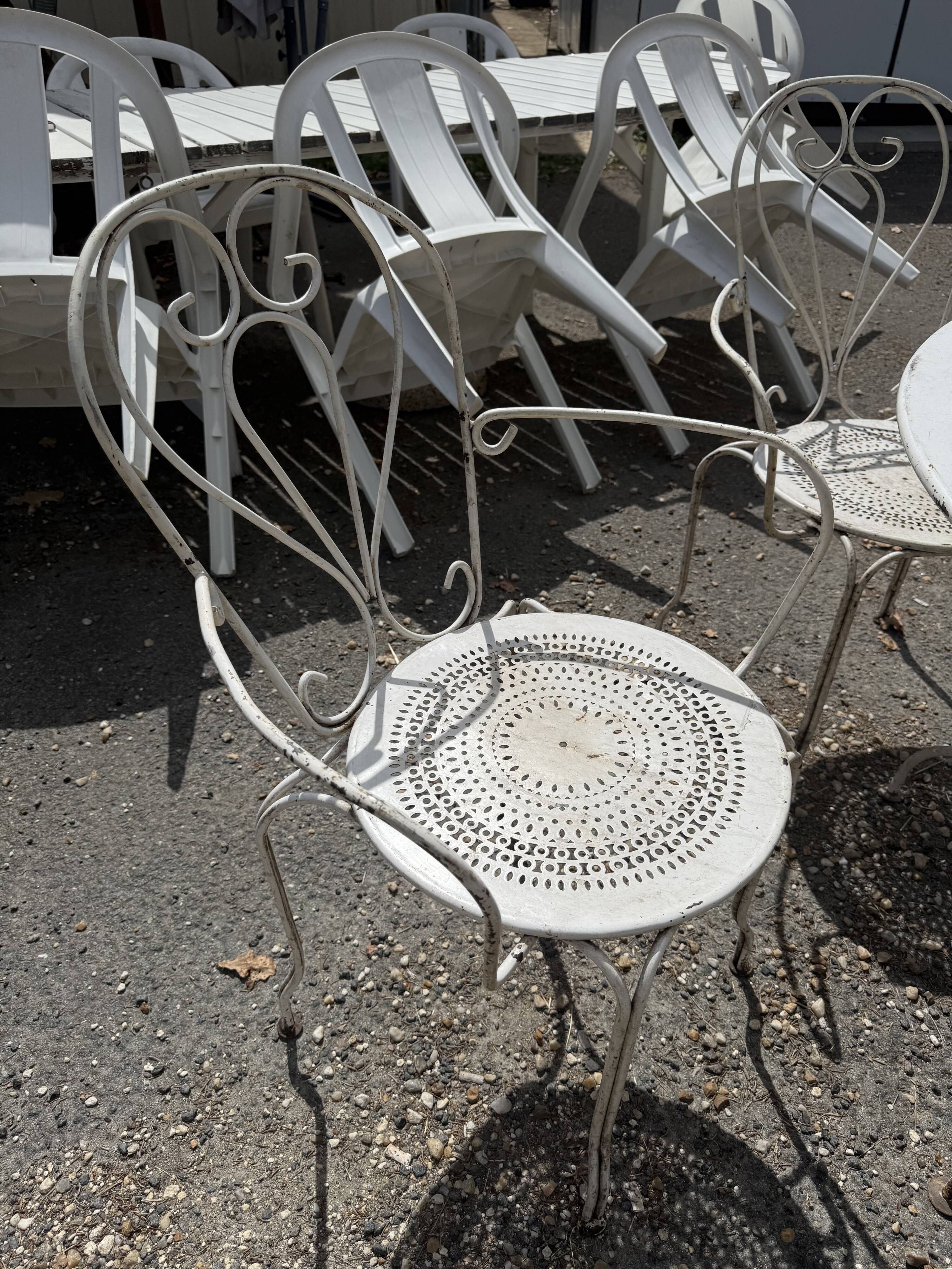 Wrought iron garden furniture