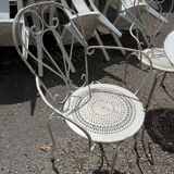 Wrought iron garden furniture