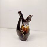 Vallauris Ewer Vintage Glazed Ceramic Vase 50' 60' – 28 cm