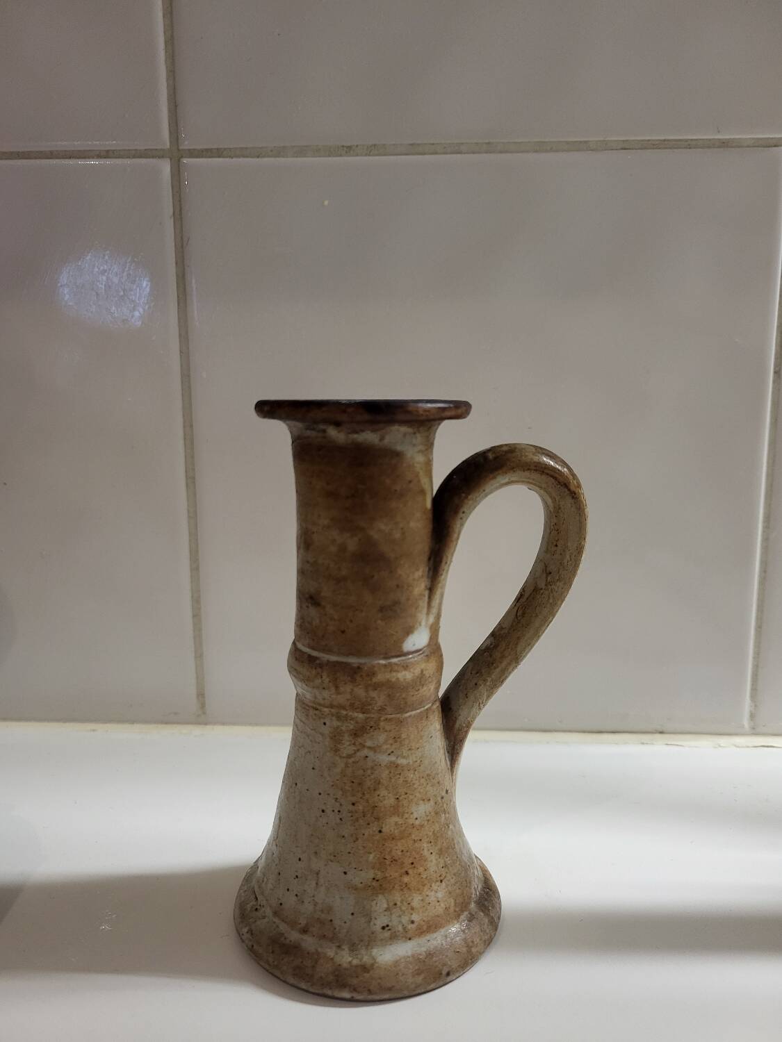 Stoneware candlestick
