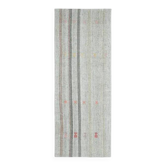 Tapis kilim turc vintage en laine et coton gris noué à la main