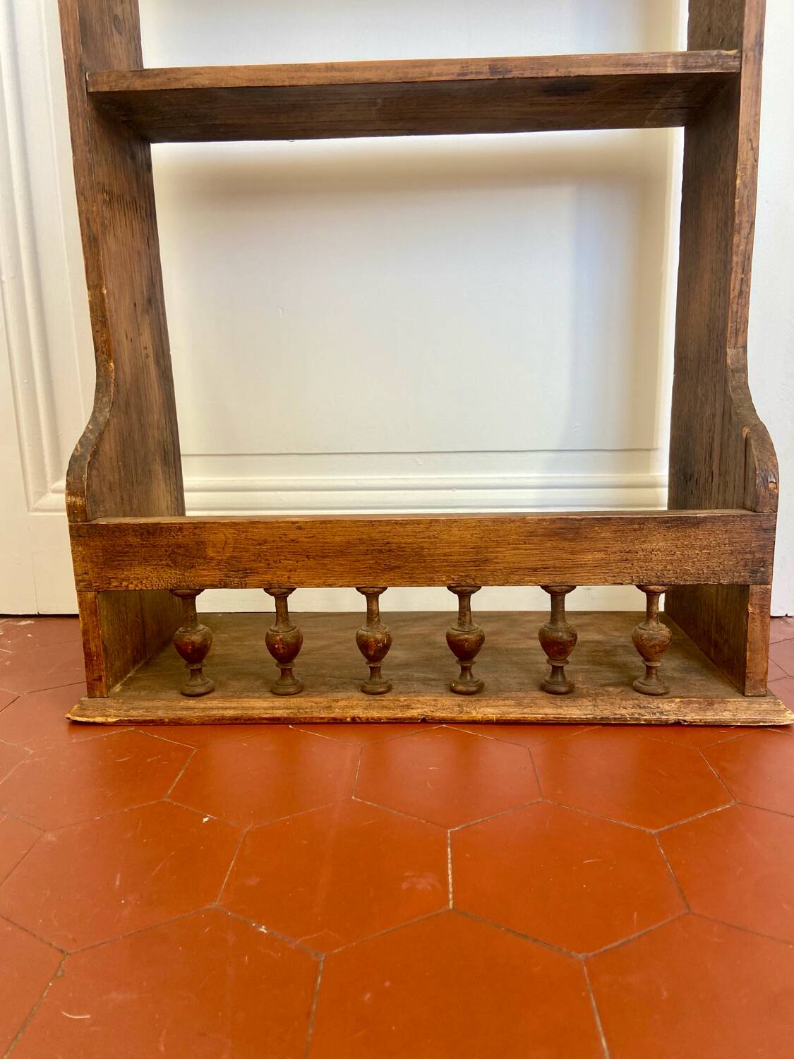 Old wooden wall shelf