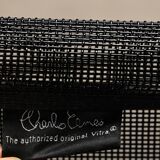 Eames Aluminum Group EA106 Dining Chairs in Black Netweave Mesh, Vitra