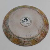 Large 27.5cm bowl signed Bernard Buffat "bird decoration"