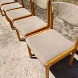 6 chairs in beech and fabrics, very good condition