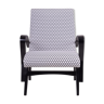 Black and white Mid Century Armchair made in ´50s Czechia. Fully Restored.