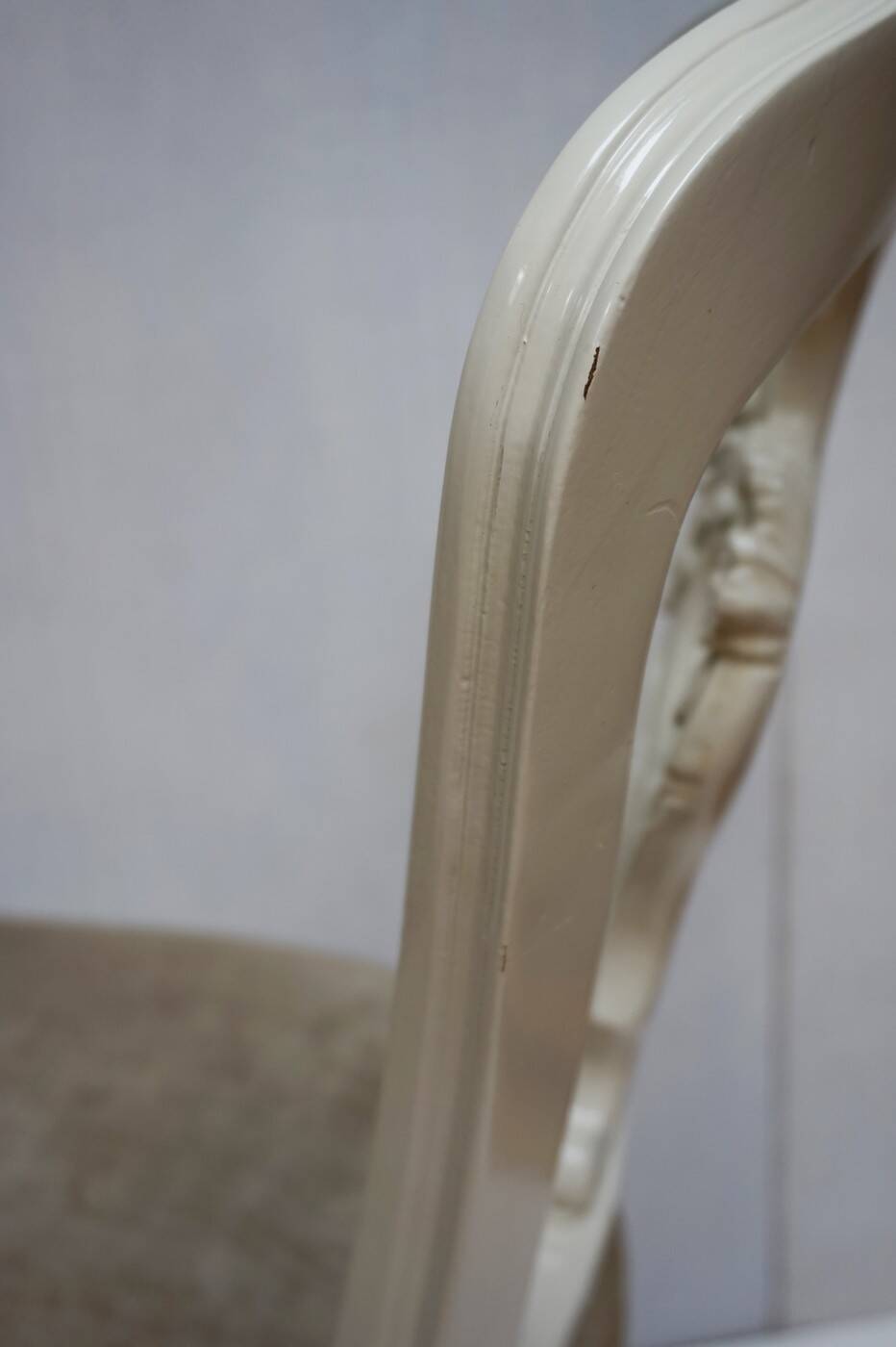 Louis XV Baroque Style Lacquered Chairs, Set of 2