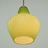 Lampe vintage Art Nouveau texturée verte