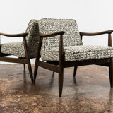 Pair of Mid-Century Modern GFM 87 Armchairs by Juliusz Kędziorek, 1960s