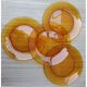 Lot de 4 assiettes plates en verre ambré