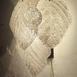 Wall sconce "Mazzega" with Murano glass leaves, Italy 1980
