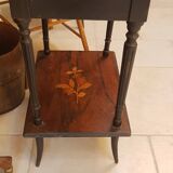 Table d'appoint en marqueterie de bois Napoléon III