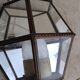 Pair of vintage wall lights with brass glass and mirror