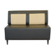 Bench Mustang in perforated black leather and beige vertical sides