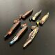 6 duck knife holders in lacquered wood