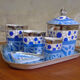 Limoges porcelain smoking service