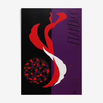 Affiche Patrick Lepas Flamenco 1990