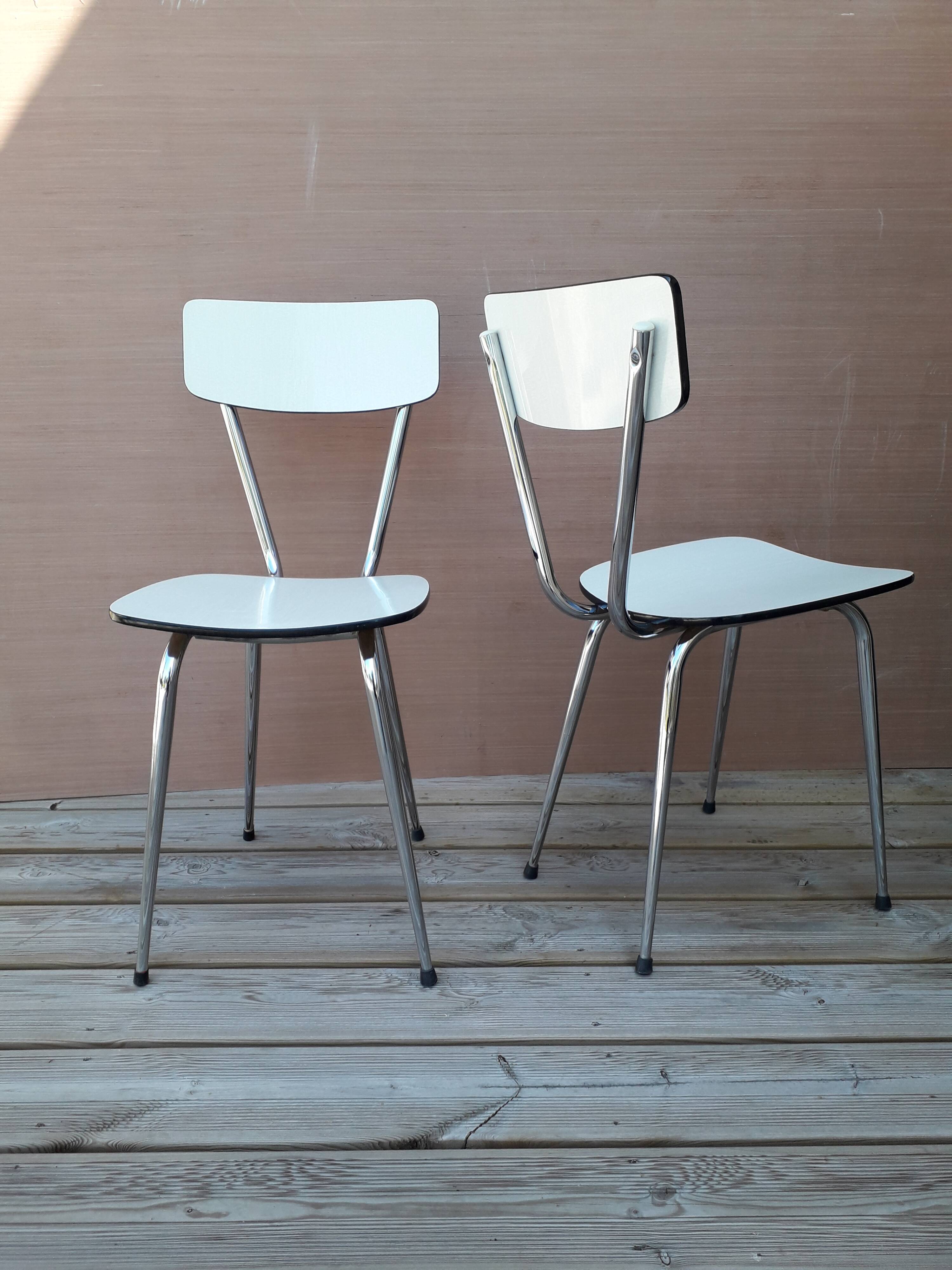 White Formica chair