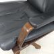 Office armchair leather wood Scandinavian design 70s vintage